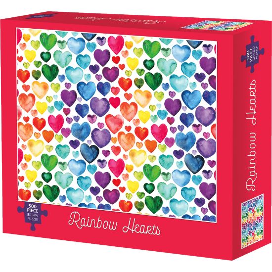 Picture of Willow Creek Press 500-Piece Puzzle, Rainbow Hearts