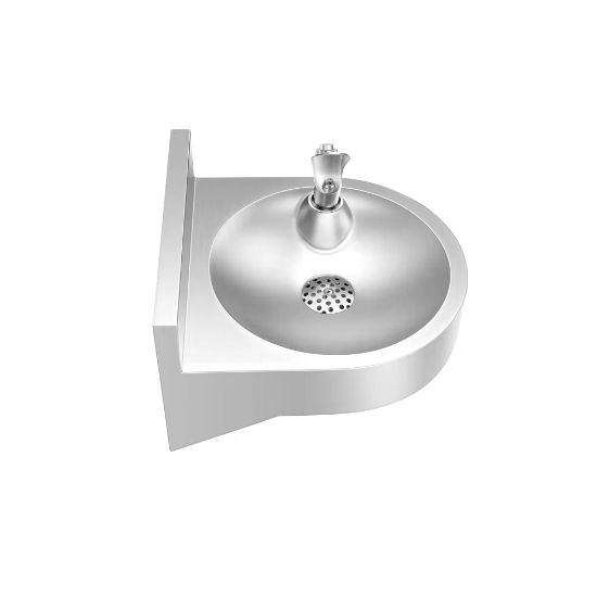 Picture of Alpine Wall Mounted Water Fountain, 8-7/8inH x 12-3/4inW x 14-3/16inD, Silver