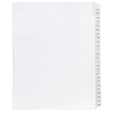 Picture of Avery Allstate Style Collated Legal Dividers, Letter Size, White, 101-125 Tab, 1 Set