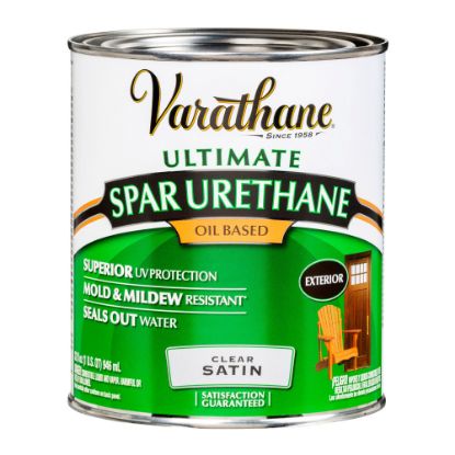 Picture of Varathane Ultimate Oil-Based Spar Urethane, 1 Qt, Clear Satin, Pack Of 2 Cans