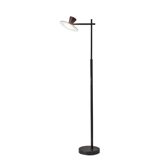 Picture of Adesso Elmore LED Floor Lamp With Smart Switch, 56inH, Walnut/Black