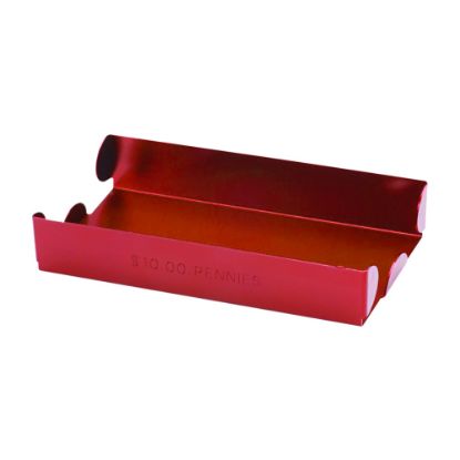 Picture of Control Group Aluminum Coin Tray, Pennies, $10, Red