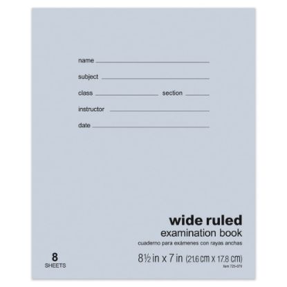 Picture of Office Depot Brand Examination Booklet, 8 1/2in x 7in, 8 Sheets