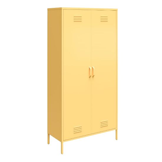 Picture of Ameriwood Home Cache Tall 2-Door Metal Locker Cabinet, 72-7/8inH x 35-7/16inW x 15-3/4inD, Yellow