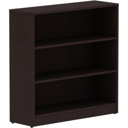 Picture of Lorell Essentials 3-Shelf Laminate Modular Shelving Bookcase,36inH x 36inW x 12inD, Espresso