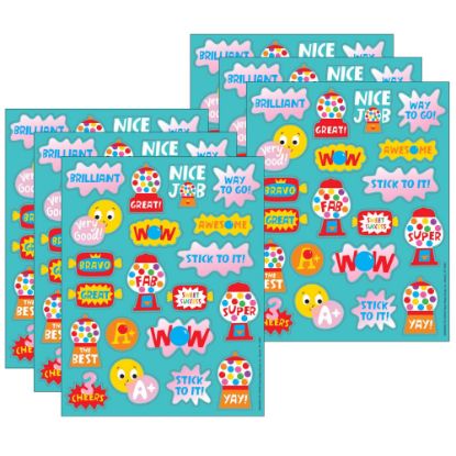 Picture of Eureka Scented Stickers, Bubblegum, 80 Stickers Per Pack, Set Of 6 Packs