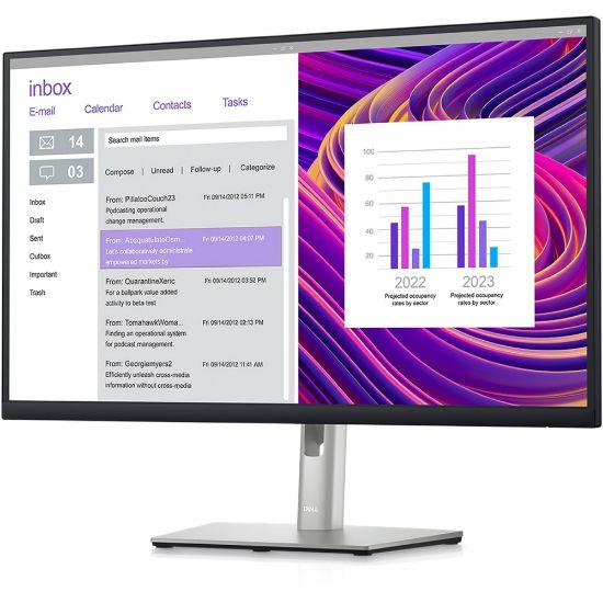 Picture of Dell P2723DE 27in Class QHD LCD Monitor - 16:9 - Black, Silver - 27in Viewable - In-plane Switching (IPS) Black Technology - WLED Backlight - 2560 x 1440 - 350 Nit - 5 ms - HDMI