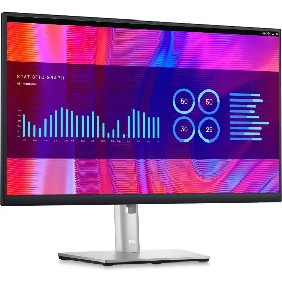 Picture of Dell P2423DE 24in Class QHD LCD Monitor - 16:9 - Black, Silver - 23.8in Viewable - In-plane Switching (IPS) Black Technology - WLED Backlight - 2560 x 1440 - 300 Nit - 5 ms - HDMI