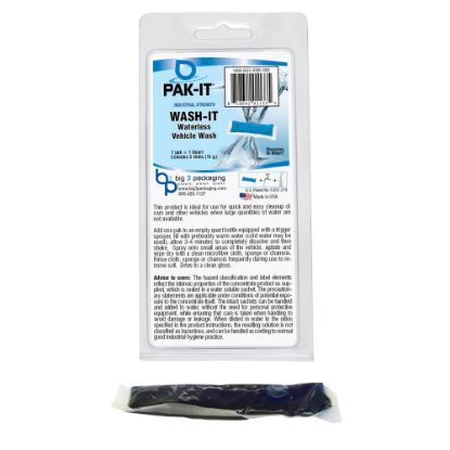 Picture of PAK-IT Wash-IT Waterless Vehicle Wash Packet, Breezy Scent, Pack Of 5