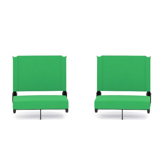 Picture of Flash Furniture Grandstand Comfort Seats, Bright Green/Black, Set Of 2 Seats