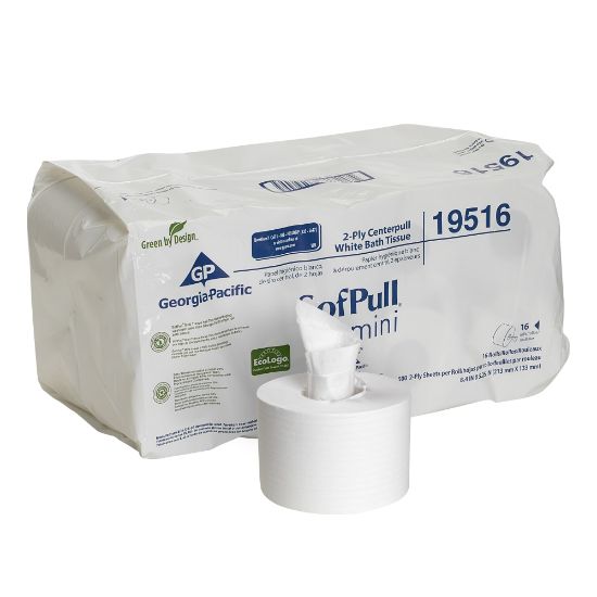 Picture of Sofpull by GP PRO, 2 Ply, Center Pull Tissue Paper, 8.4x5.25, 100% Recycled, White, 500 Sheets, 16 Rolls per Case