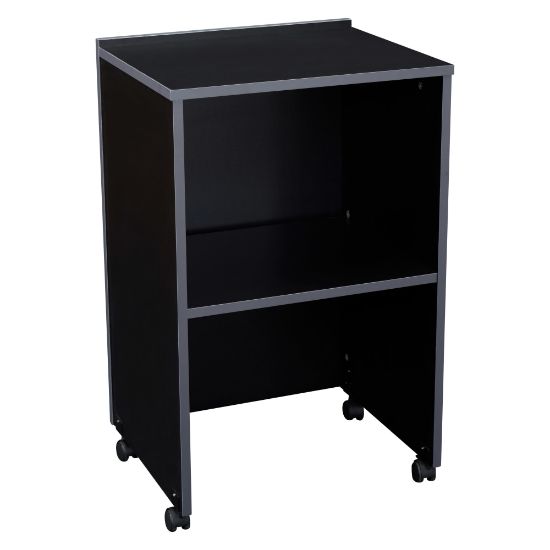 Picture of Oklahoma Sound 112 Series AV Cart/Lectern Base, 33-3/4inH x 21-1/8inW x 17-1/2inD, Black