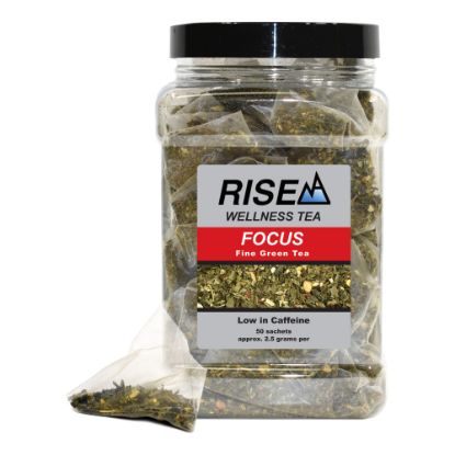 Picture of RISE NA Wellness Tea, Green Tea, 8 Oz, Canister Of 50 Sachets