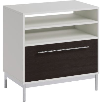 Picture of Sauder Vista Key 30inW x 18-1/2inD Lateral File Cabinet With Open Shelving, Misted Elm/Pearled White