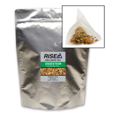 Picture of RISE NA Wellness Tea, Orange, Ginger And Peppermint, 8 Oz, Bag Of 200 Sachets