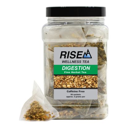 Picture of RISE NA Wellness Tea, Orange, Ginger And Peppermint, 8 Oz, Canister Of 50 Sachets