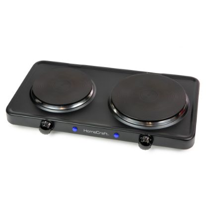 Picture of Nostalgia Electrics HomeCraft Double-Burner Hot Plate, Black