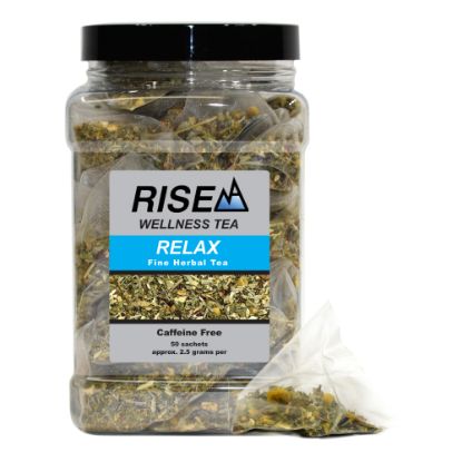 Picture of RISE NA Wellness Tea, Chamomile And Fruit Nectars, 8 Oz, Canister Of 50 Sachets