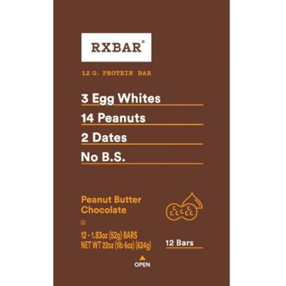 Picture of RXBAR Protein Bars, Peanut Butter Chocolate, 1.8 Oz, Pack Of 12 Bars