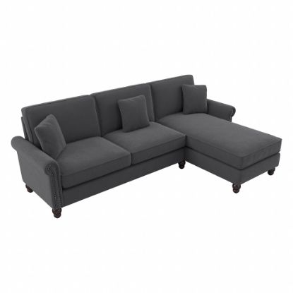 Picture of Bush Furniture Coventry 102inW Sectional Couch With Reversible Chaise Lounge, Charcoal Gray, Standard Delivery