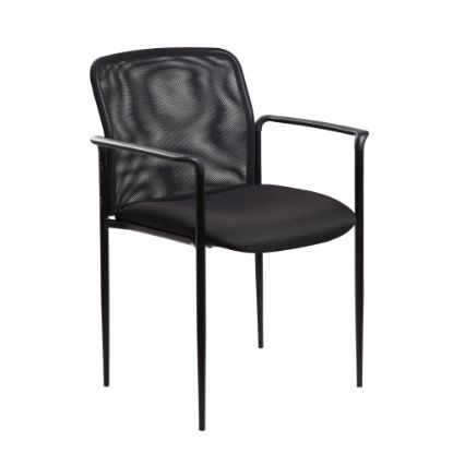 Picture of Boss Office Products Mesh-Back Stackable Chair, Black