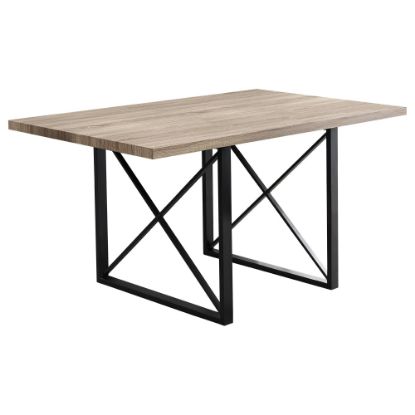 Picture of Monarch Specialties Emma Dining Table, 30inH x 60inW x 36inD, Dark Taupe