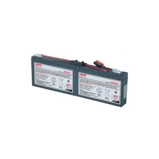 Picture of APC Replacement Battery Cartridge #18 - UPS battery - 1 x battery - lead acid - black - for P/N: AP1250RM, PS450, SC1500, SC250RM1U, SC250RMI1U, SC450R1X542, SC450RM1U, SC450RMI1U