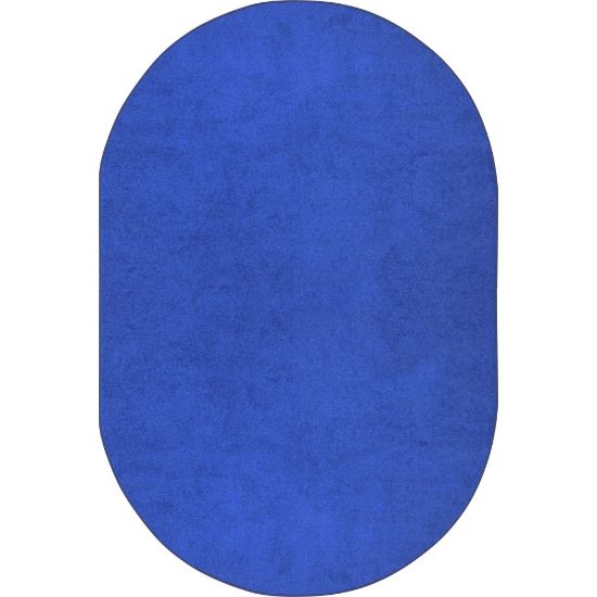 Picture of Joy Carpets Kids Essentials Oval Area Rug, Endurance, 7-1/2ft x 12ft, Royal Blue