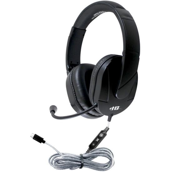 Picture of Hamilton Buhl MACH-2C Headset - Stereo - USB Type C - Wired - 32 Ohm - 50 Hz - 20 kHz - Over-the-head - Binaural - Circumaural - 5 ft Cable - Noise Cancelling, Omni-directional, Electret, Condenser Microphone