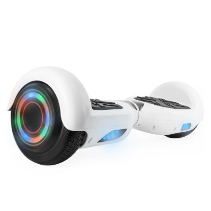 Picture of AOB Hoverboard With Bluetooth Speakers, 7inH x 27inW x 7-5/16inD, White