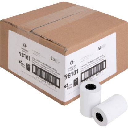 Picture of Business Source Receipt Paper, 2 1/4in x 55ft, FSC Certified, Carton Of 50 Rolls