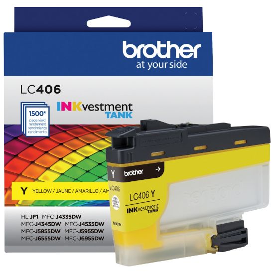 Picture of Brother LC406 INKvestment Yellow Ink Tank, LC406Y