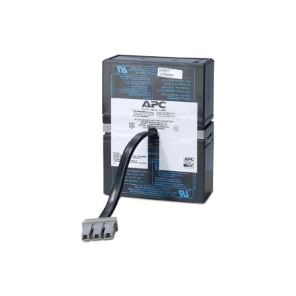 Picture of APC Replacement Battery Cartridge #33 - UPS battery - 1 x battery - lead acid - charcoal - for P/N: BR1100CI, BR1100CI-IN, BR650CI, BR650CI-RS, BT1500, BT1500BP, SC1000ICH, SN1000