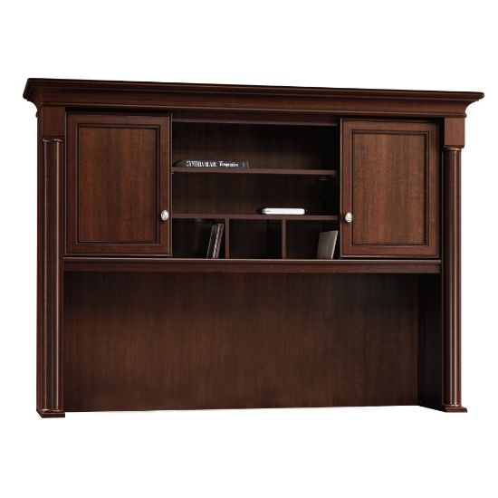 Picture of Sauder Palladia Collection Credenza Hutch, Select Cherry