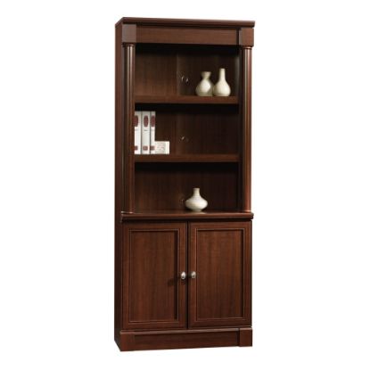 Picture of Sauder Palladia 71 7/8inH 5-Shelf Traditional Library With Doors, Cherry/Medium Finish, Standard Delivery