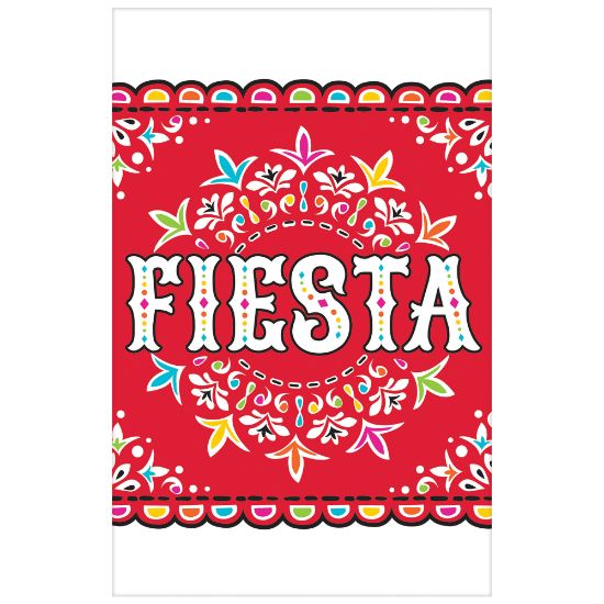 Picture of Amscan Cinco de Mayo Picado de Papal Tablecloths, 54in x 102in, Red, Pack Of 2 Tablecloths