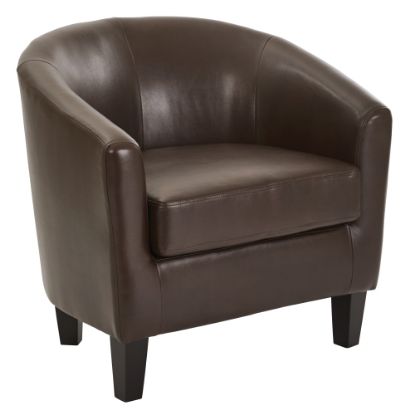 Picture of Ave Six Work Smart Ethan Tub Chair, Cocoa/Dark Espresso