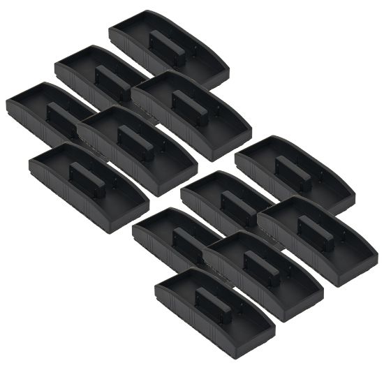 Picture of Charles Leonard Magnetic Whiteboard Erasers, 5 1/4in x 2in, Black, Pack Of 12