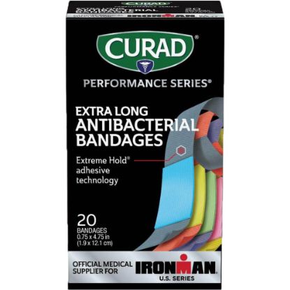 Picture of CURAD IRONMAN Performance Series Antibacterial Bandages, 3/4in x 4in, Pack Of 480 Bandages