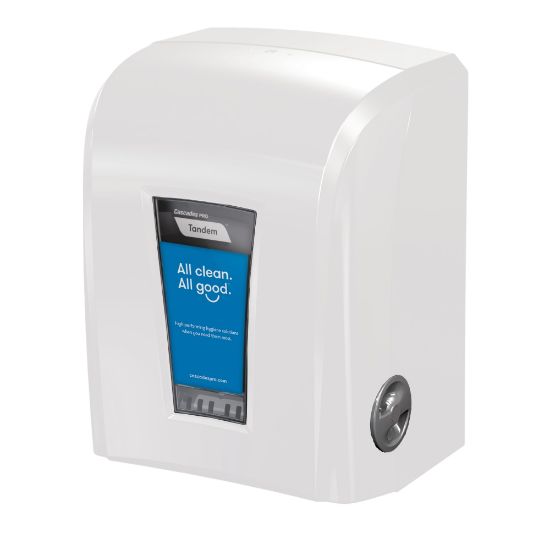 Picture of Tandem Electronic Hybrid HWT Dispenser, 17 5/16inH x 12 7/16inW x 9 7/8inD, White