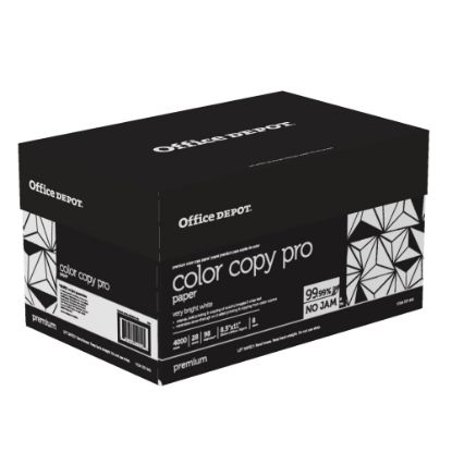 Picture of Office Depot Color Copy Paper, 8 Reams, White, Letter (8.5in x 11in), 4000 Sheets Per Case, 28 Lb, 98 Brightness