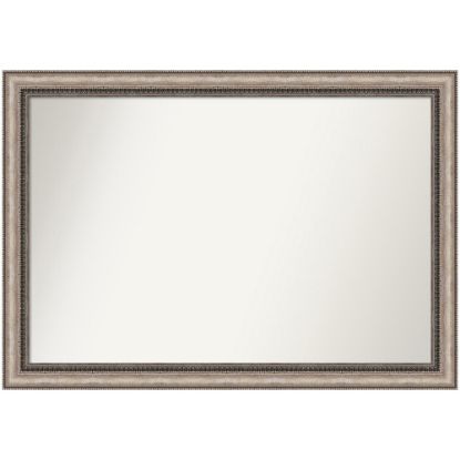 Picture of Amanti Art Non-Beveled Rectangle Framed Bathroom Wall Mirror, 28-1/4in x 40-1/4in, Lyla Ornate Silver