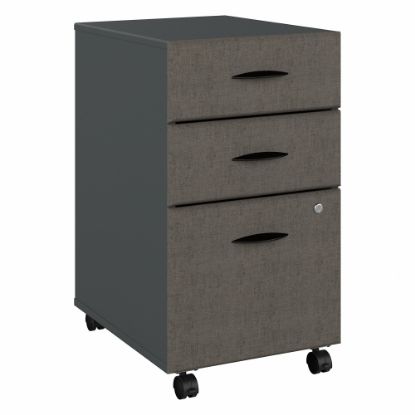 Picture of Bush Business Furniture Office Advantage 20-1/6inD Vertical 3-Drawer Mobile File Cabinet, Slate, Delivery