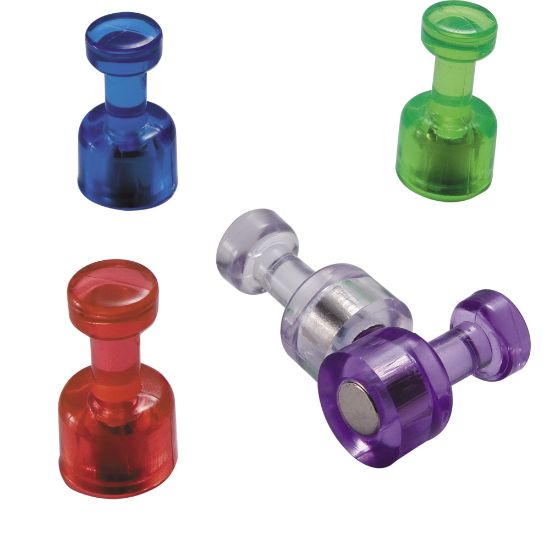 Picture of OIC Magnetic Pushpins, Assorted Colors, Box Of 10