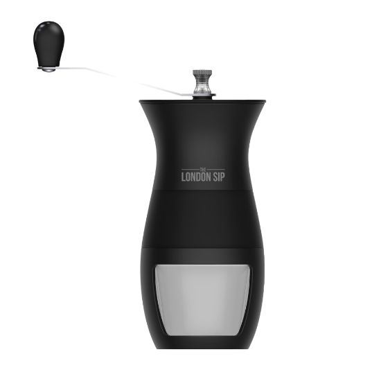 Picture of The London Sip 1-Cup Manual Glass And Ceramic Coffee Grinder, Black