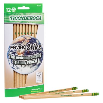 Picture of Ticonderoga EnviroStik Pencils, Presharpened, #2 Lead, Soft, Pack of 12