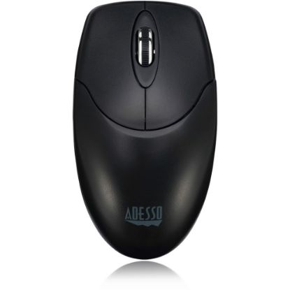 Picture of Adesso Antimicrobial Wireless Desktop Mouse - Optical - Wireless - Radio Frequency - 2.40 GHz - Black - USB - 1200 dpi - Scroll Wheel - 3 Button(s) - Symmetrical