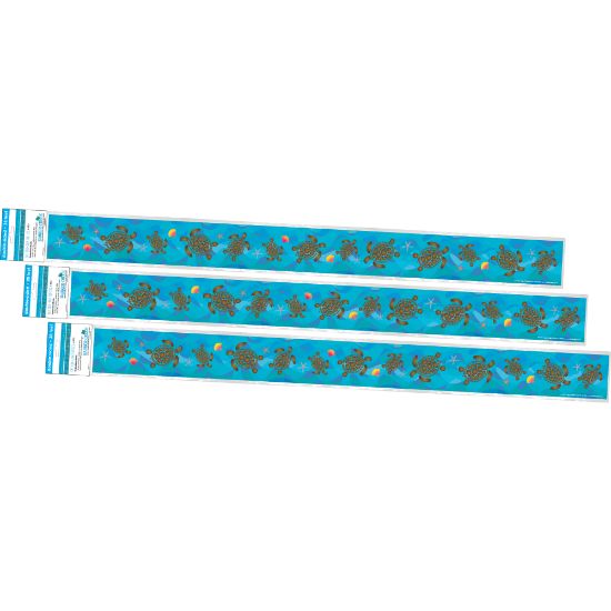 Picture of Barker Creek Double-Sided Straight-Edge Border Strips, Kai Ola Sea Turtles, 3in x 35in, Set Of 36 Strips