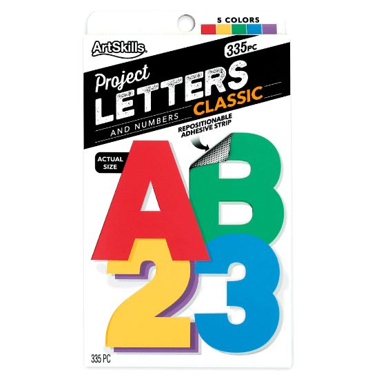 Picture of ArtSkills Quick Letters, 2 1/2in, Assorted Colors, Pack Of 310