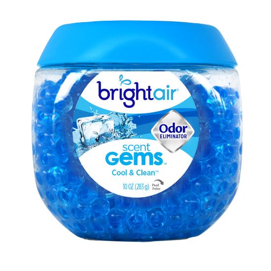 Picture of BRIGHT Air Scent Gems Plus Odor Eliminator Beads Air Freshener, Cool & Clean, 10 Oz